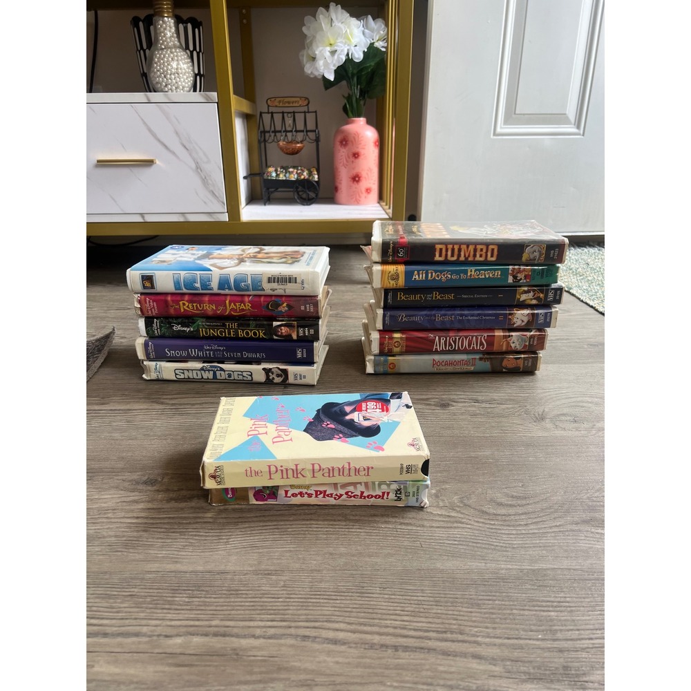 Vintage VHS Tapes Disney Barney Pink Panther Gold Silver & Special Editions Lot